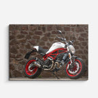 cuadro canvas vehículos monster blanca muro de piedra horizontal