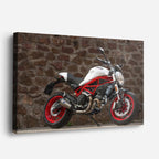 cuadro canvas vehículos monster blanca muro de piedra horizontal