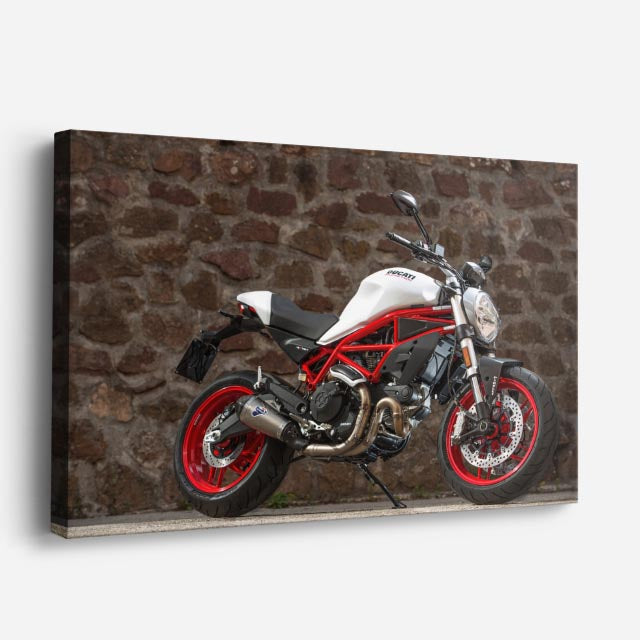 cuadro canvas vehículos monster blanca muro de piedra horizontal