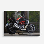 cuadro canvas vehículos diavel negra poder oscuro horizontal