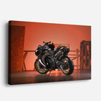 cuadro canvas vehículos naked negra interior estilo horizontal