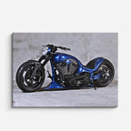 cuadro canvas vehículos chopper azul alma americana horizontal