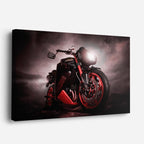 cuadro canvas vehículos custom roja tormenta dramática horizontal