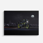 cuadro canvas vehículos naked verde luna nocturna horizontal
