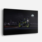 cuadro canvas vehículos naked verde luna nocturna horizontal
