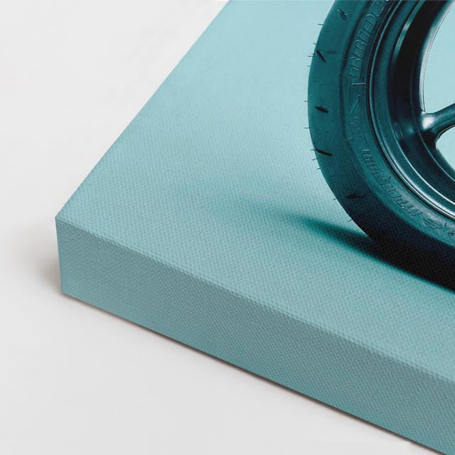 cuadro canvas vehículos naked morada ciudad teal horizontal