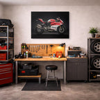 cuadro canvas vehículos ducati roja campeona horizontal