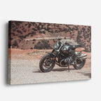 cuadro canvas vehículos scrambler gris desierto abierto horizontal