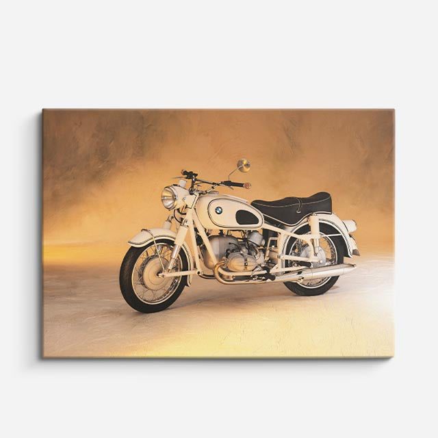 cuadro canvas vehículos clásica beige atardecer dorado horizontal