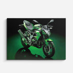 cuadro canvas vehículos naked verde fondo neón horizontal