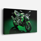 cuadro canvas vehículos naked verde fondo neón horizontal
