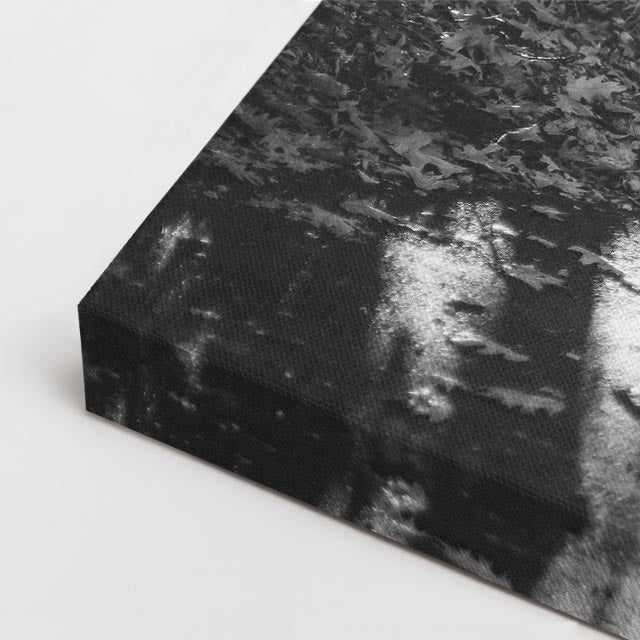 cuadro canvas vehículos scrambler negra bosque oscuro horizontal