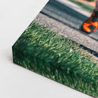 cuadro canvas vehículos ktm naranja piloto en ruta horizontal