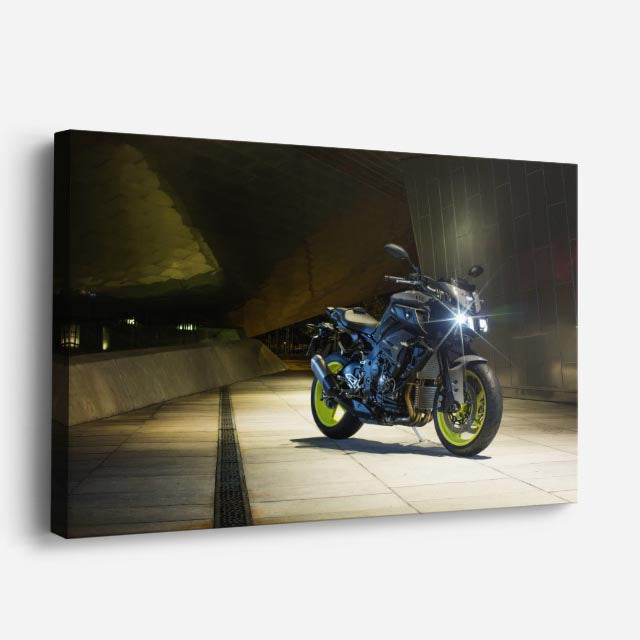 cuadro canvas vehículos naked verde foco de luz horizontal