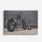 cuadro canvas vehículos bobber negra cráneo al lado horizontal