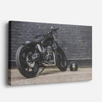 cuadro canvas vehículos bobber negra cráneo al lado horizontal