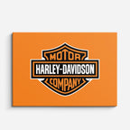 cuadro canvas vehículos harley davidson logo clásico horizontal
