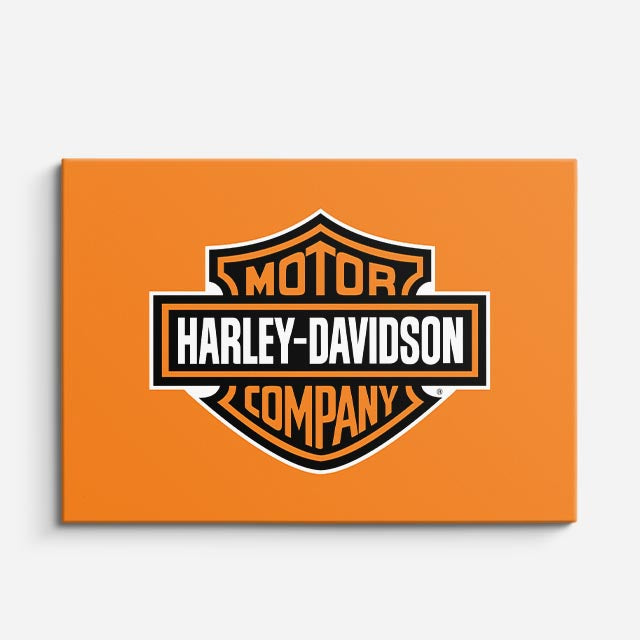 cuadro canvas vehículos harley davidson logo clásico horizontal