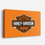 cuadro canvas vehículos harley davidson logo clásico horizontal
