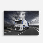 cuadro canvas vehículos camión blanco autopista veloz horizontal