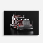 cuadro canvas vehículos peterbilt rojo estudio oscuro horizontal