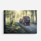 cuadro canvas vehículos daf rojo bosque verde horizontal