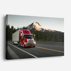 cuadro canvas vehículos peterbilt rojo bosque canadiense horizontal