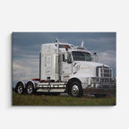 cuadro canvas vehículos kenworth blanco pradera verde horizontal