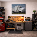cuadro canvas vehículos kenworth blanco pradera verde horizontal