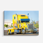 cuadro canvas vehículos peterbilt amarillo rey del show horizontal