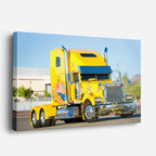 cuadro canvas vehículos peterbilt amarillo rey del show horizontal