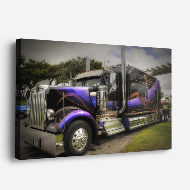cuadro canvas vehículos kenworth morado bestia cromada horizontal
