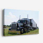cuadro canvas vehículos kenworth negro campo abierto horizontal