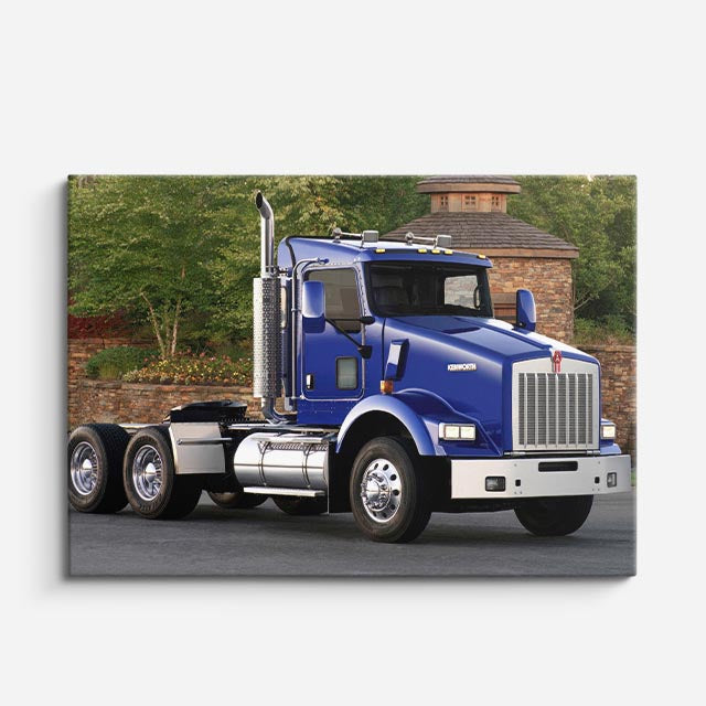 cuadro canvas vehículos kenworth azul solitario horizontal