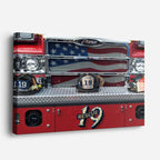 cuadro canvas vehículos camión rojo bombero usa horizontal