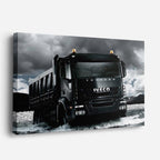 cuadro canvas vehículos iveco negro tormenta dramática horizontal