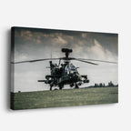 cuadro canvas vehículos apache negro campo de guerra horizontal