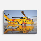 cuadro canvas vehículos helicóptero amarillo rescate horizontal