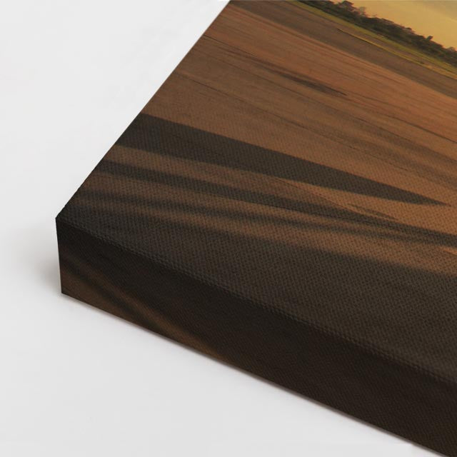 cuadro canvas vehículos boeing gris pista al atardecer horizontal
