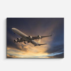 cuadro canvas vehículos airbus blanco despegue dramático horizontal
