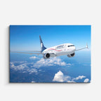 cuadro canvas vehículos boeing blanco nubes azules horizontal