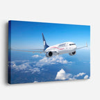 cuadro canvas vehículos boeing blanco nubes azules horizontal