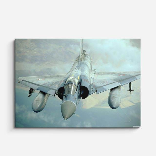 cuadro canvas vehículos caza verde perfil de vuelo horizontal