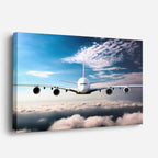 cuadro canvas vehículos airbus blanco sobre las nubes horizontal