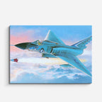 cuadro canvas vehículos caza azul usaf ilustrado horizontal