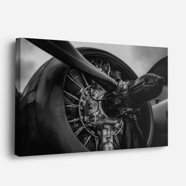 cuadro canvas vehículos motor clásico blanco y negro horizontal