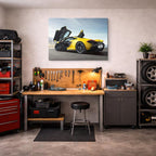 cuadro canvas vehículos mclaren amarillo puertas arriba horizontal
