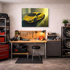 cuadro canvas vehículos lamborghini huracán amarillo horizontal