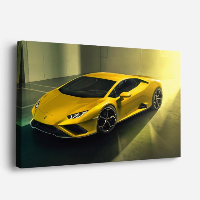 cuadro canvas vehículos lamborghini huracán amarillo horizontal