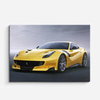 cuadro canvas vehículos ferrari f12 amarillo pista horizontal